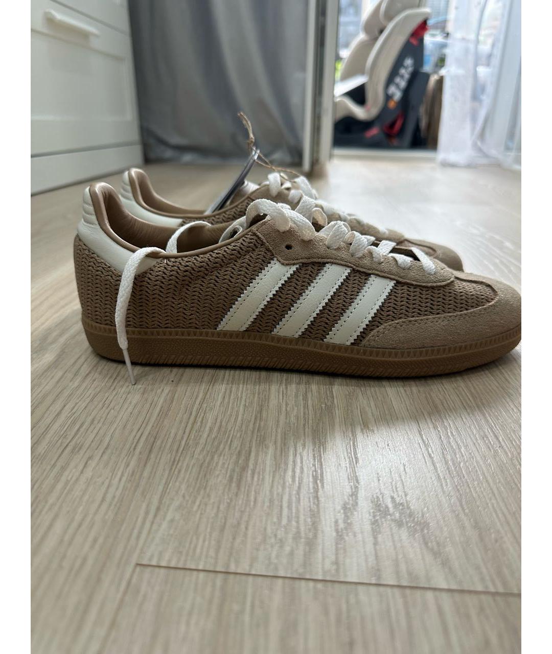 ADIDAS Бежевые замшевые кеды, фото 5