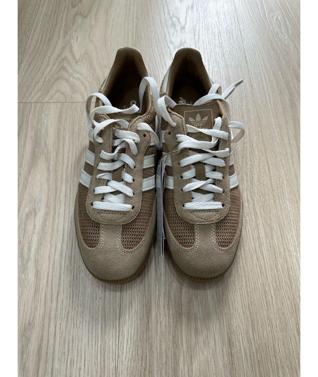 ADIDAS Бежевые замшевые кеды, фото 2