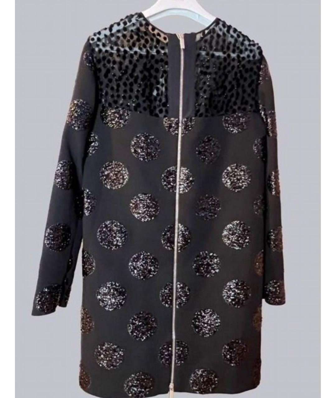 UNGARO Черное шерстяное коктейльное платье, фото 4