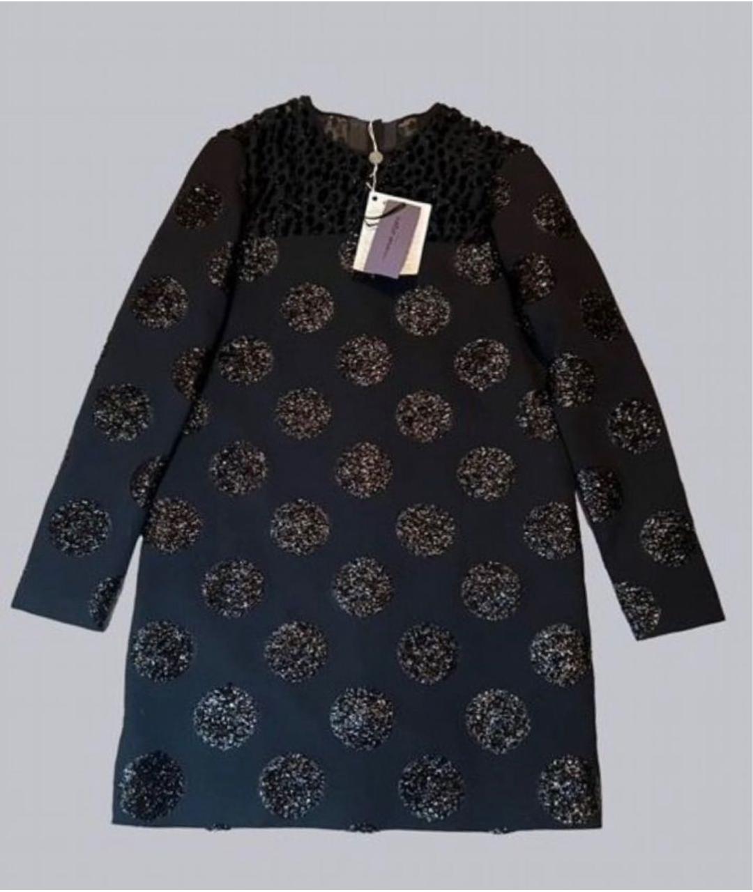 UNGARO Черное шерстяное коктейльное платье, фото 3