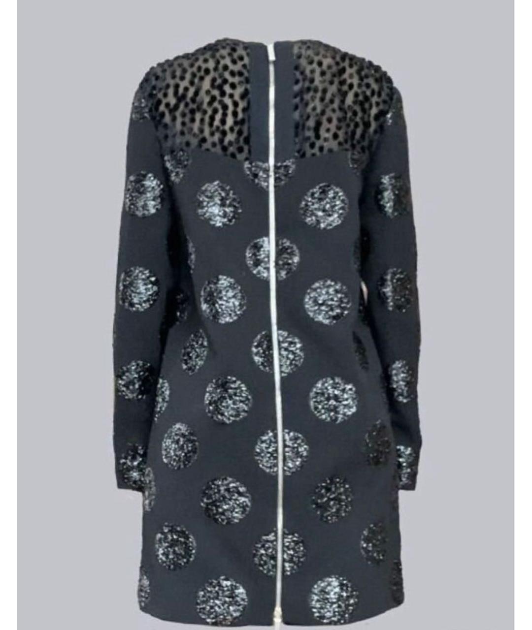 UNGARO Черное шерстяное коктейльное платье, фото 2