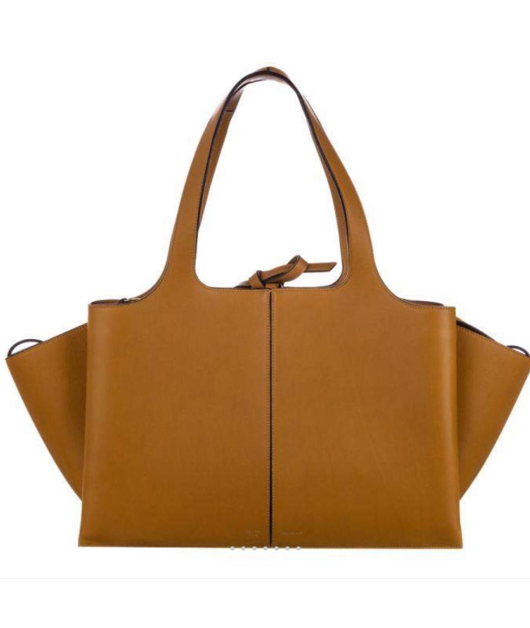 CELINE Оранжевая кожаная сумка тоут, фото 1