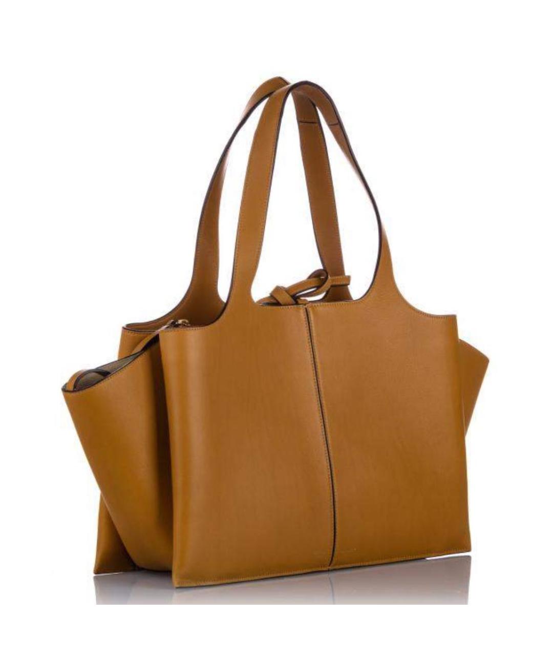 CELINE Оранжевая кожаная сумка тоут, фото 2