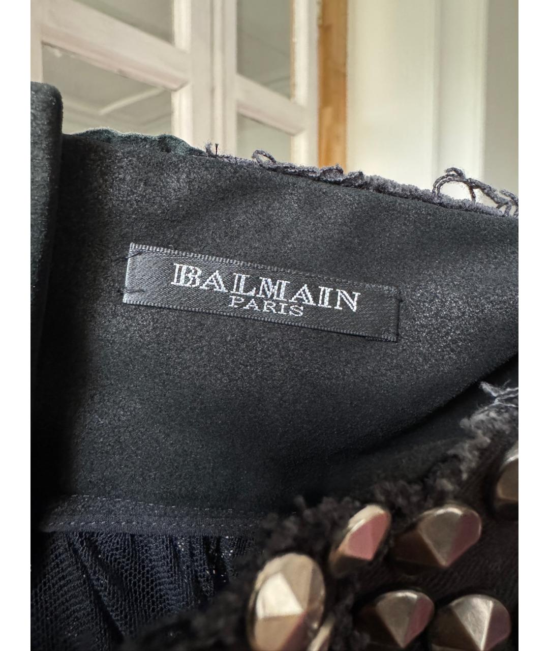 BALMAIN Черная юбка мини, фото 8