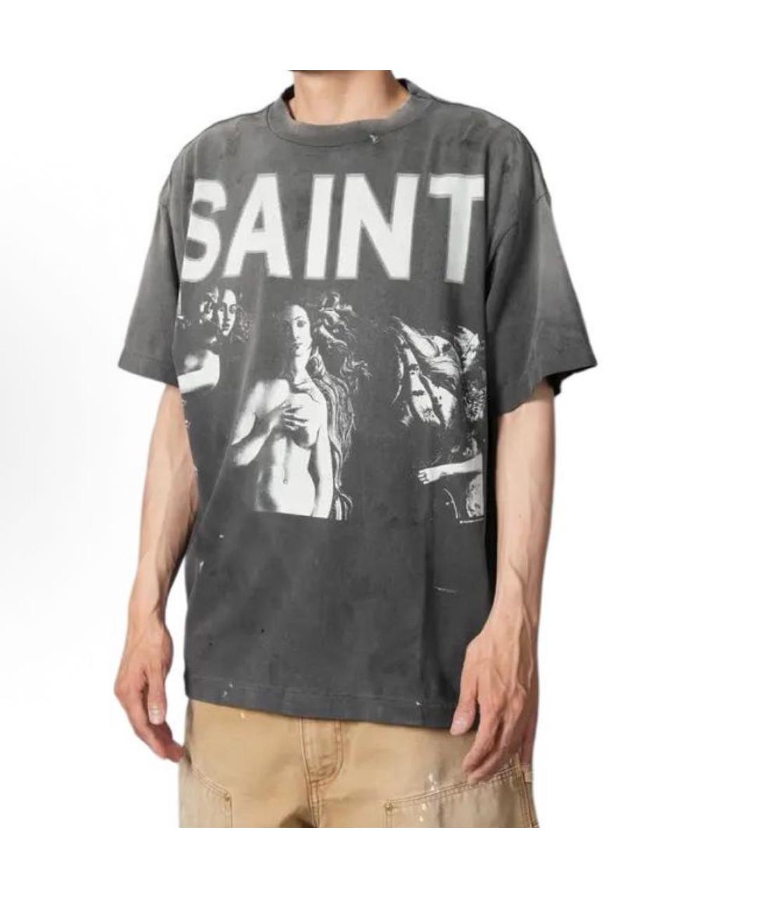 SAINT Mxxxxxx Антрацитовая футболка, фото 3
