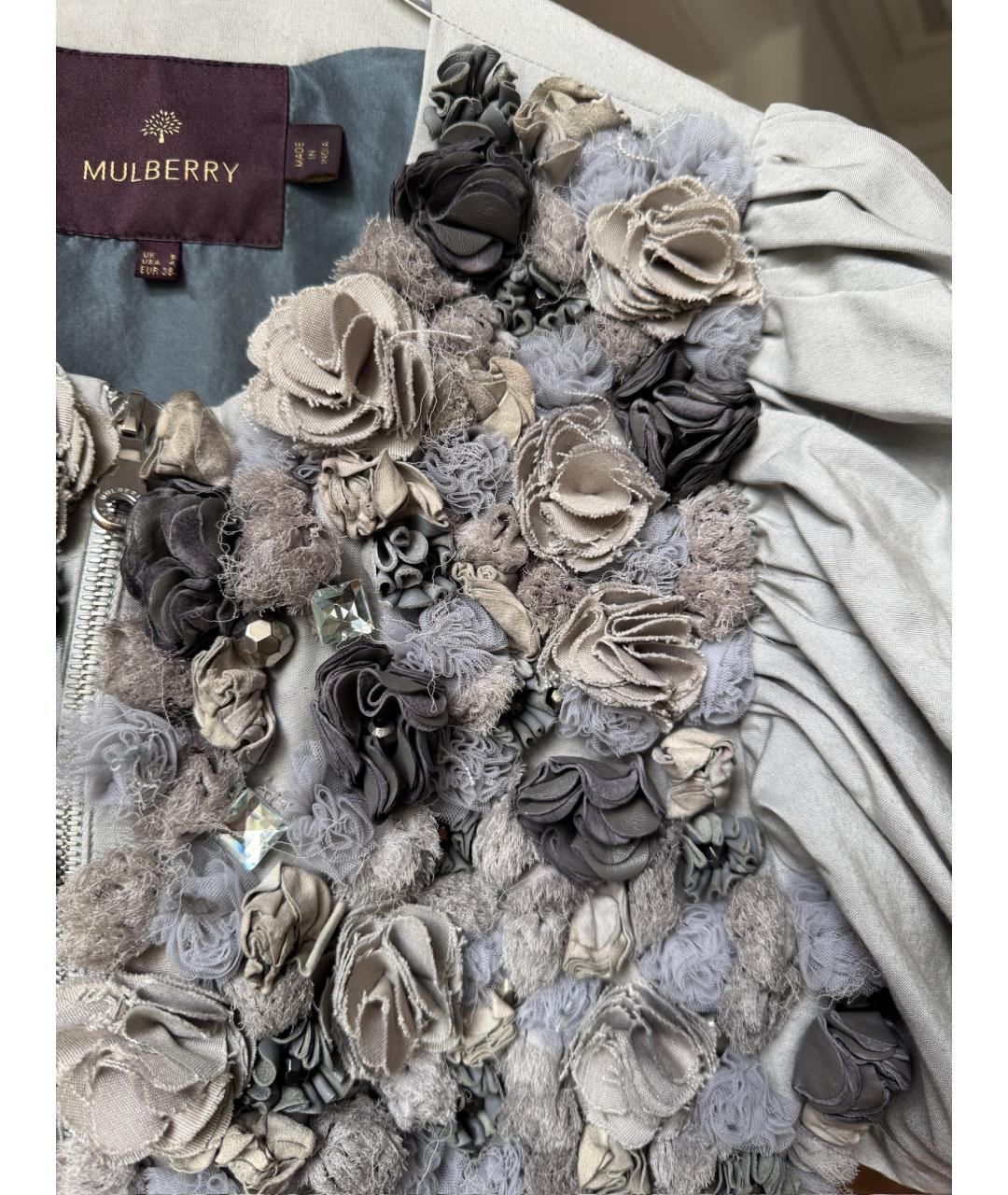 MULBERRY Серая хлопковая блузы, фото 6