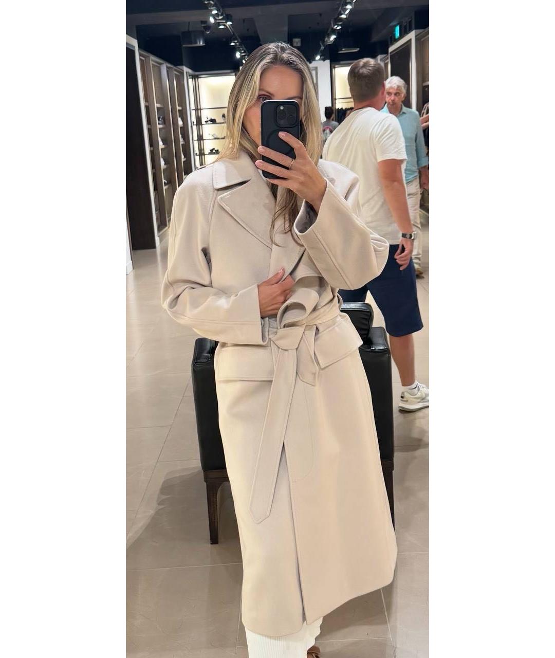 BURBERRY Бежевое шерстяное пальто, фото 8