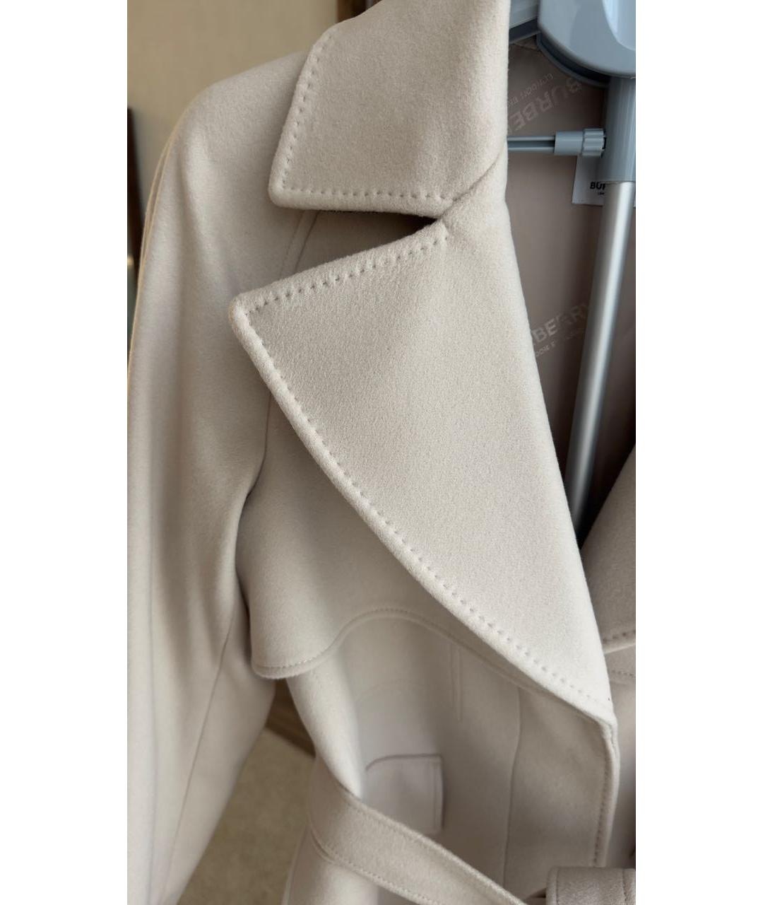BURBERRY Бежевое шерстяное пальто, фото 4