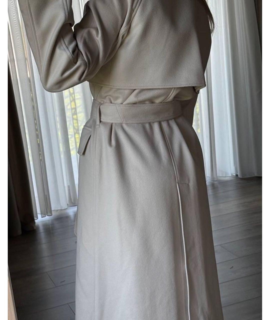 BURBERRY Бежевое шерстяное пальто, фото 7