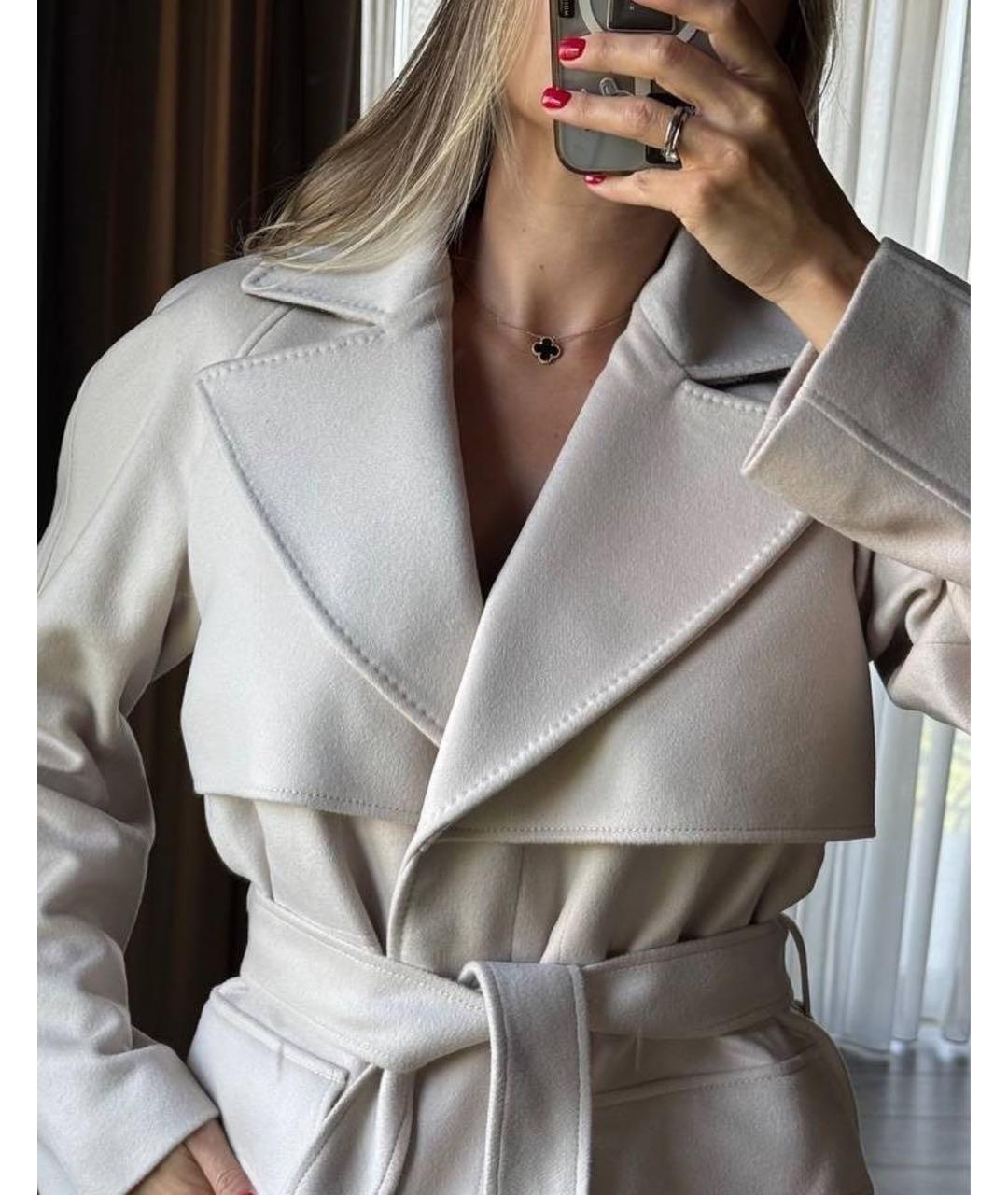 BURBERRY Бежевое шерстяное пальто, фото 5