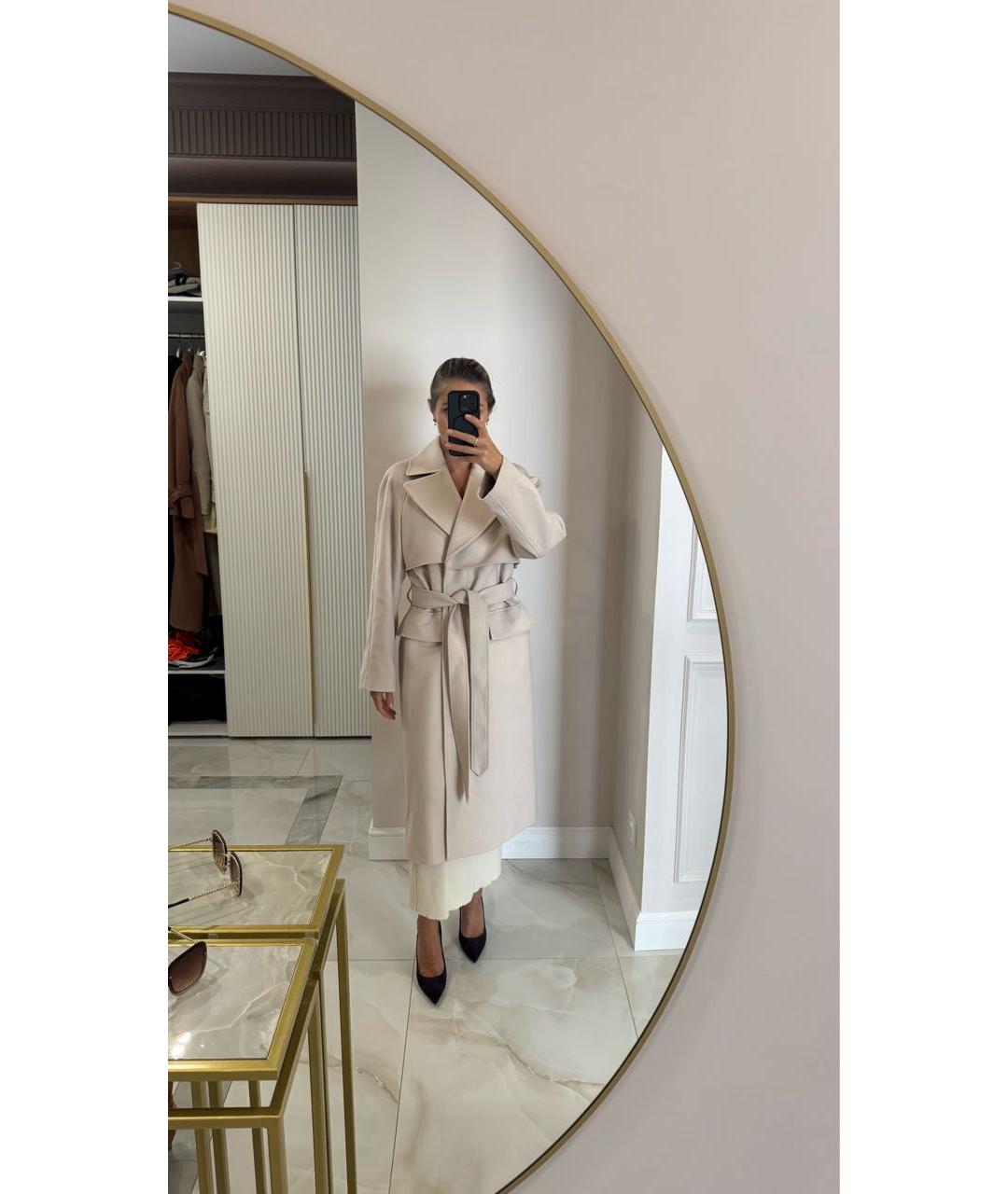 BURBERRY Бежевое шерстяное пальто, фото 4