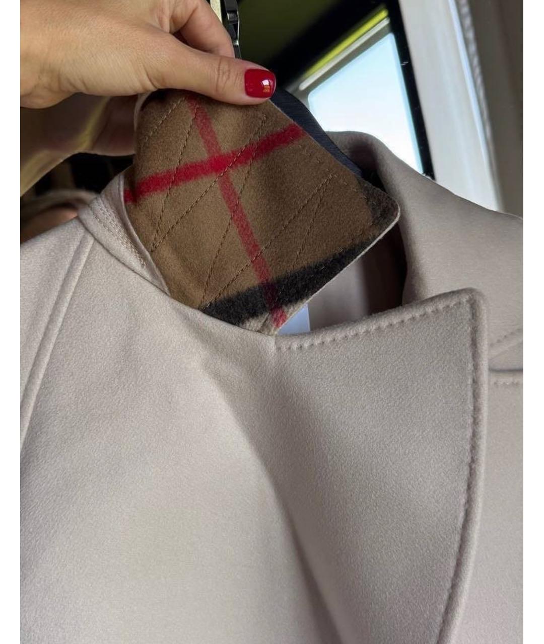 BURBERRY Бежевое шерстяное пальто, фото 6
