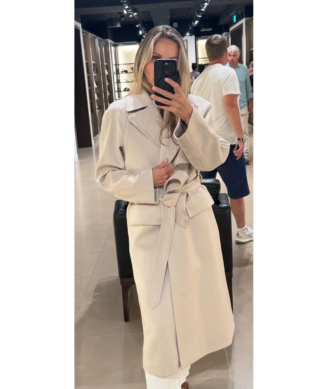 BURBERRY Бежевое шерстяное пальто, фото 7