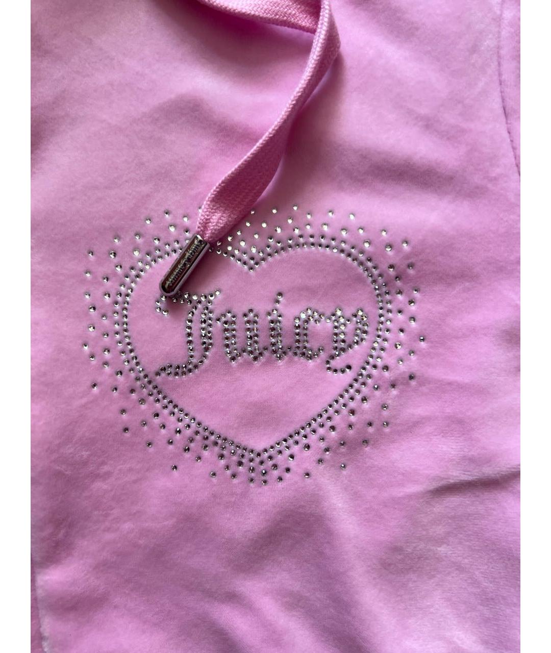 JUICY COUTURE Розовый велюровый костюм с брюками, фото 3