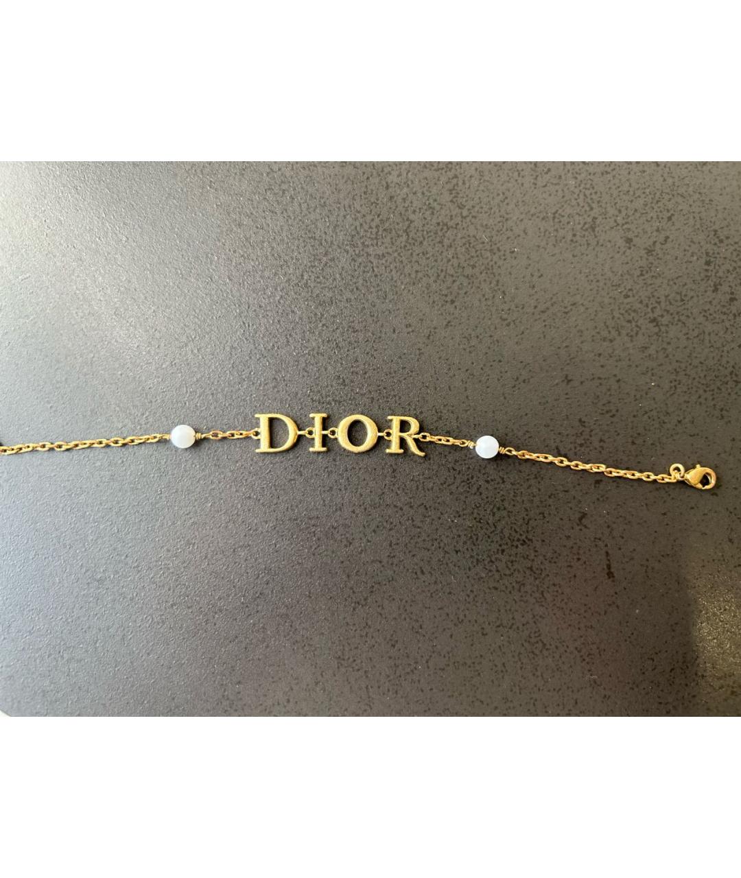CHRISTIAN DIOR Золотой латунный браслет, фото 2