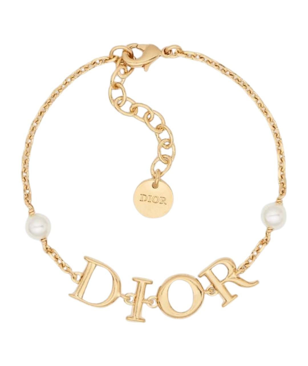 CHRISTIAN DIOR Золотой латунный браслет, фото 1