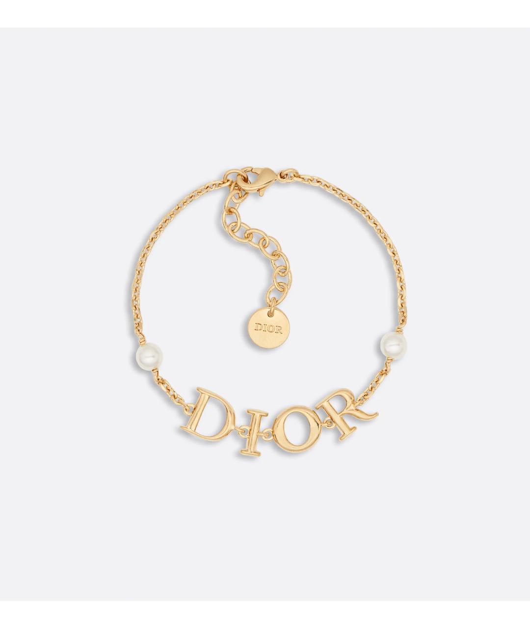 CHRISTIAN DIOR Золотой латунный браслет, фото 6