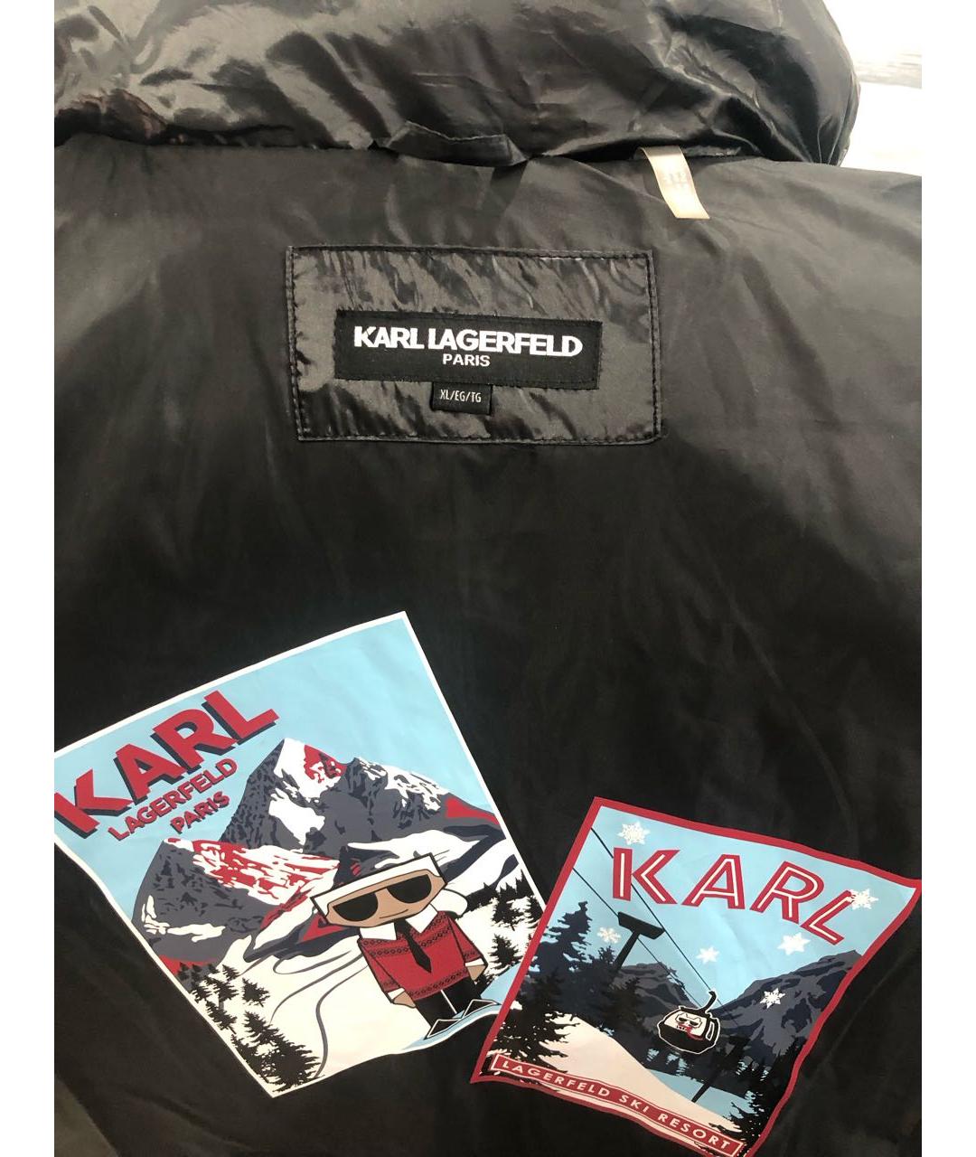 KARL LAGERFELD Черная полиэстеровая куртка, фото 3