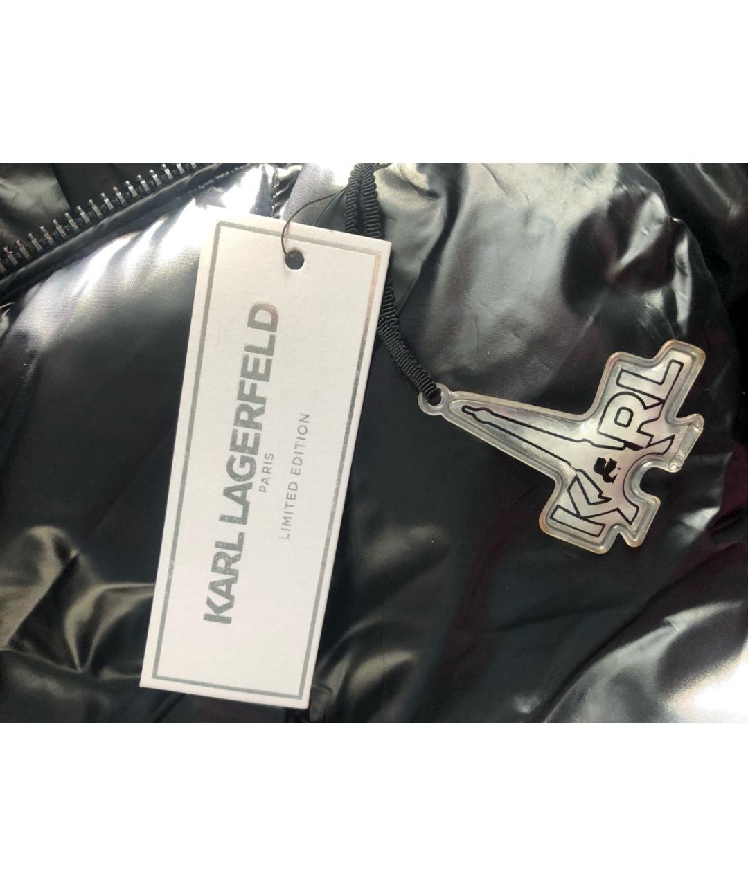 KARL LAGERFELD Черная полиэстеровая куртка, фото 4
