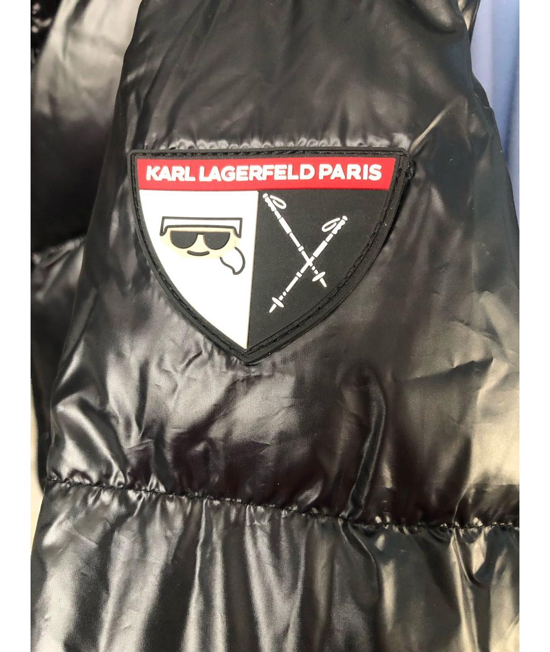 KARL LAGERFELD Черная полиэстеровая куртка, фото 5