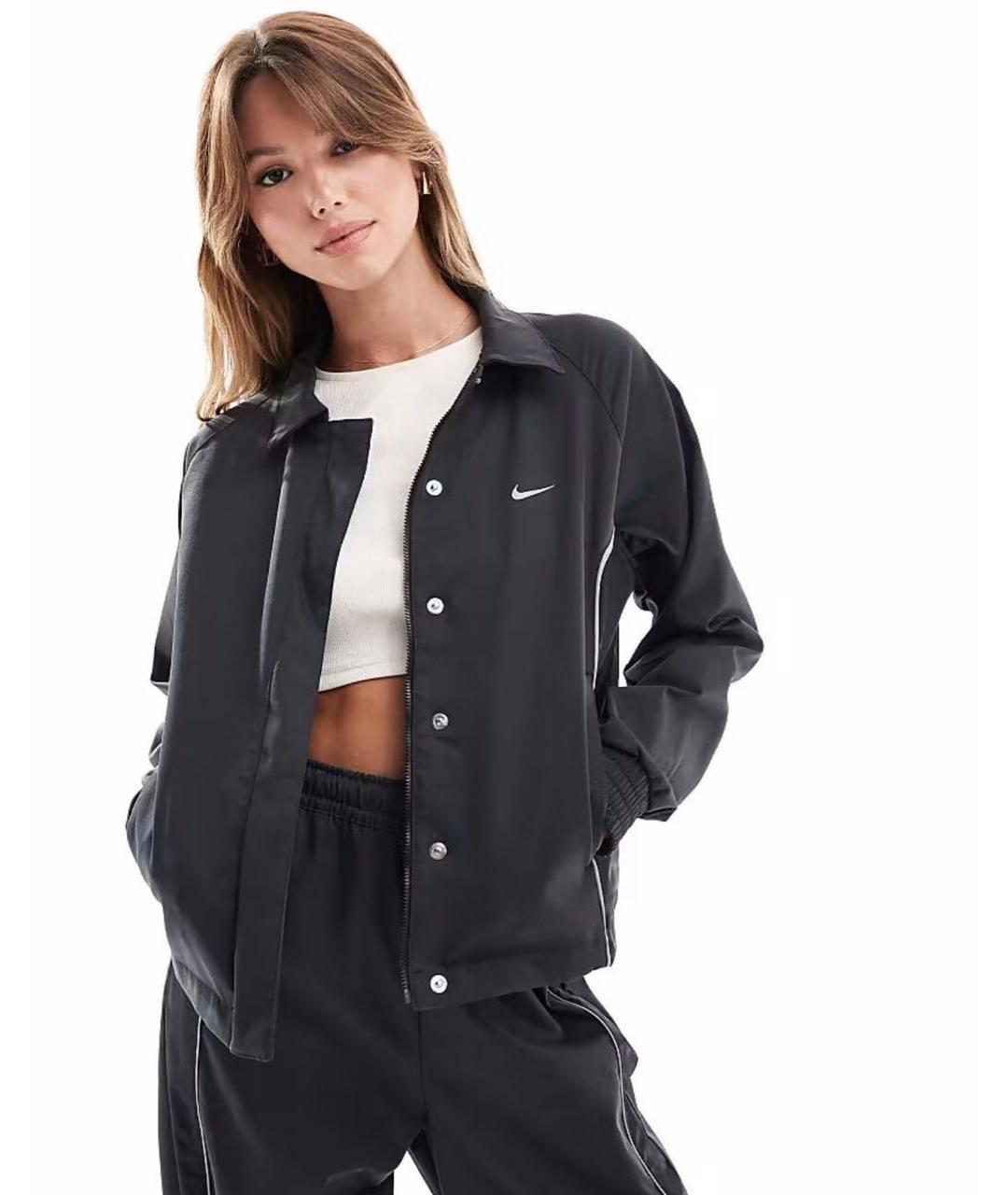NIKE Черная полиэстеровая куртка, фото 2