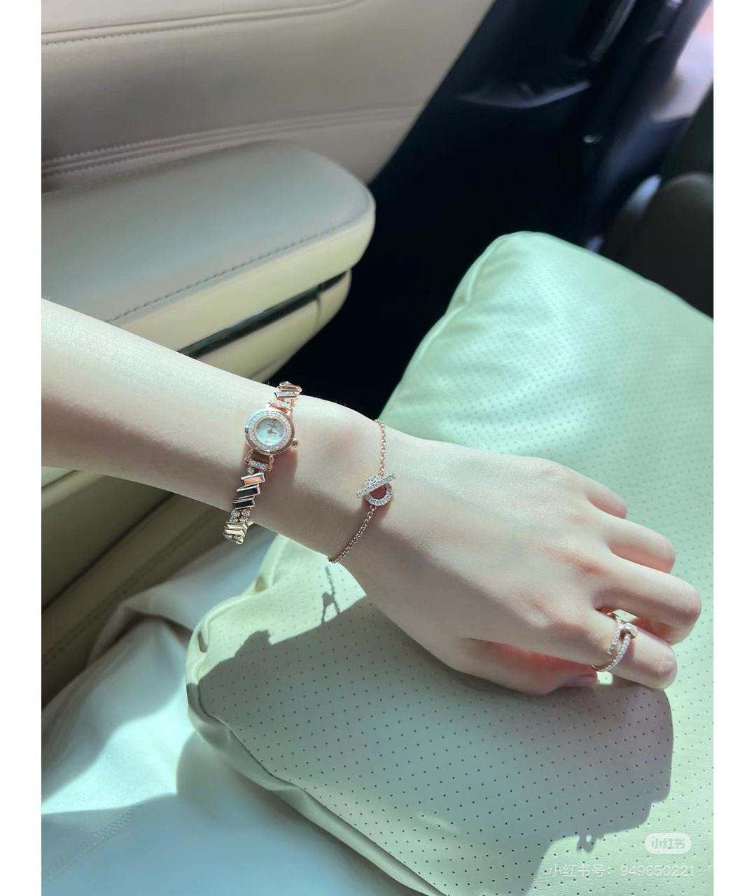 HERMES Белые часы из розового золота, фото 6