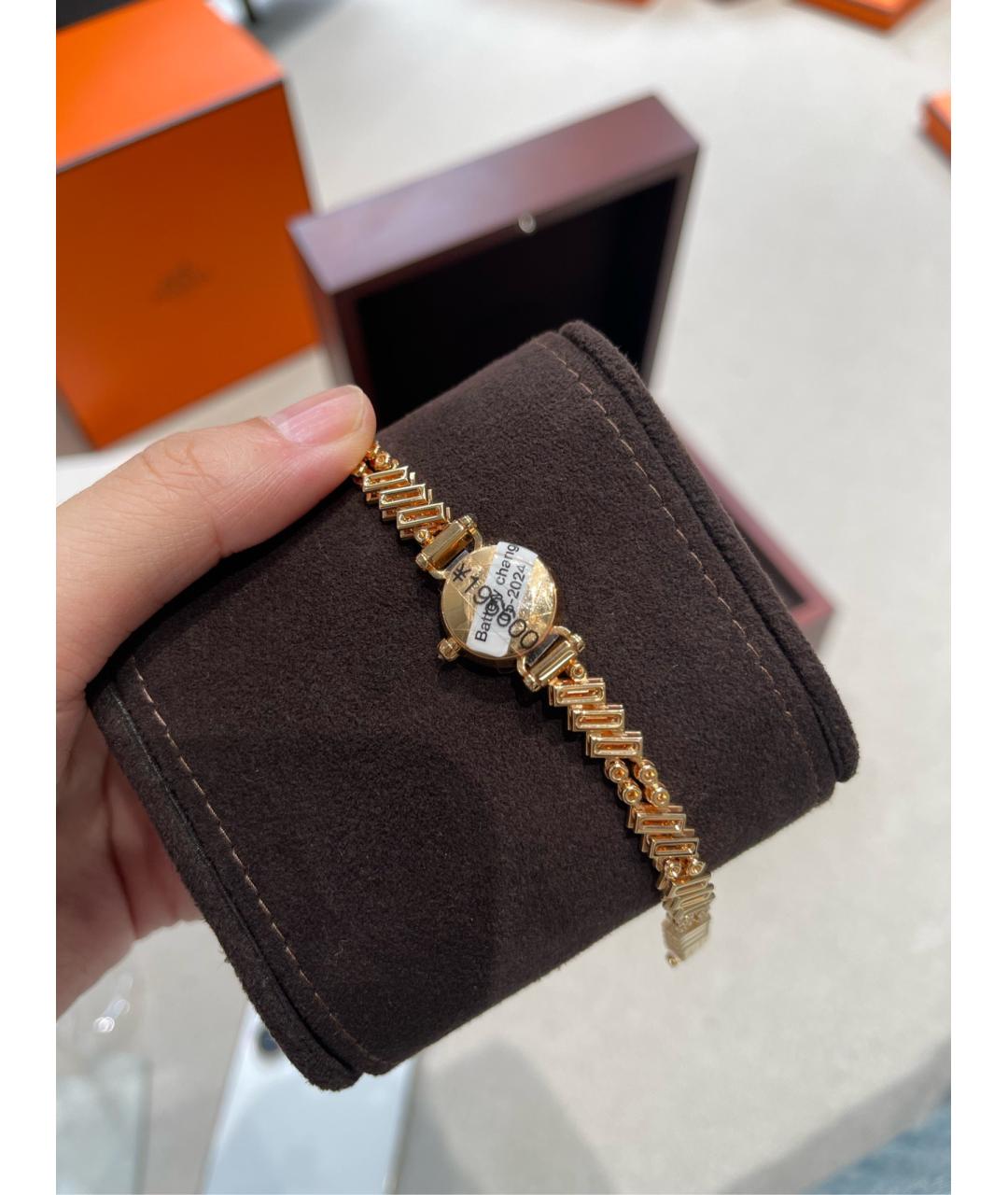 HERMES Белые часы из розового золота, фото 4