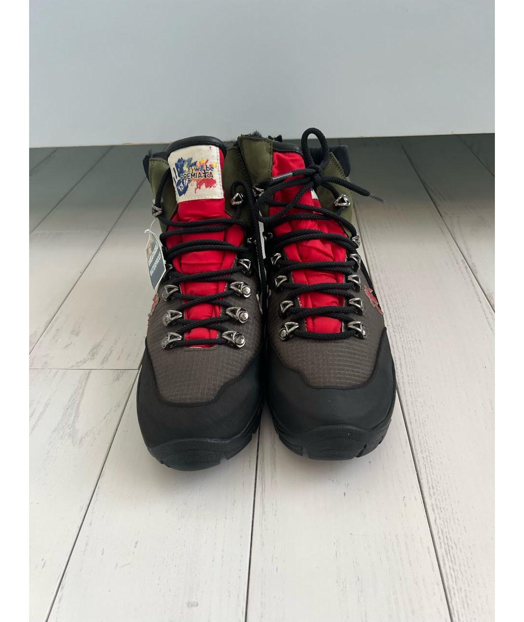 PREMIATA KIDS Хаки текстильные ботинки, фото 3