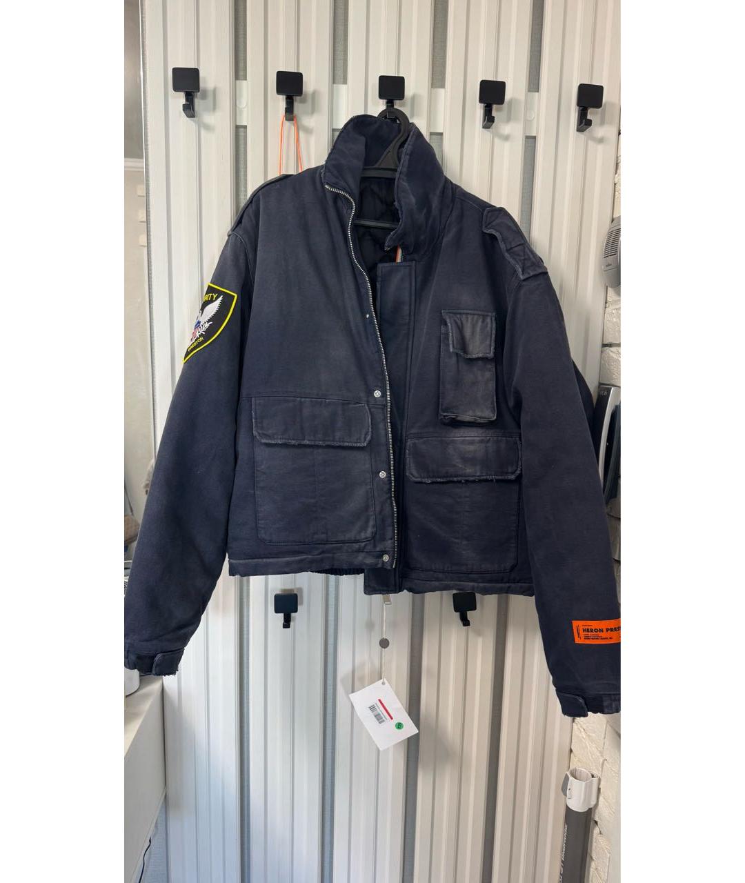 HERON PRESTON Темно-синяя хлопковая куртка, фото 7