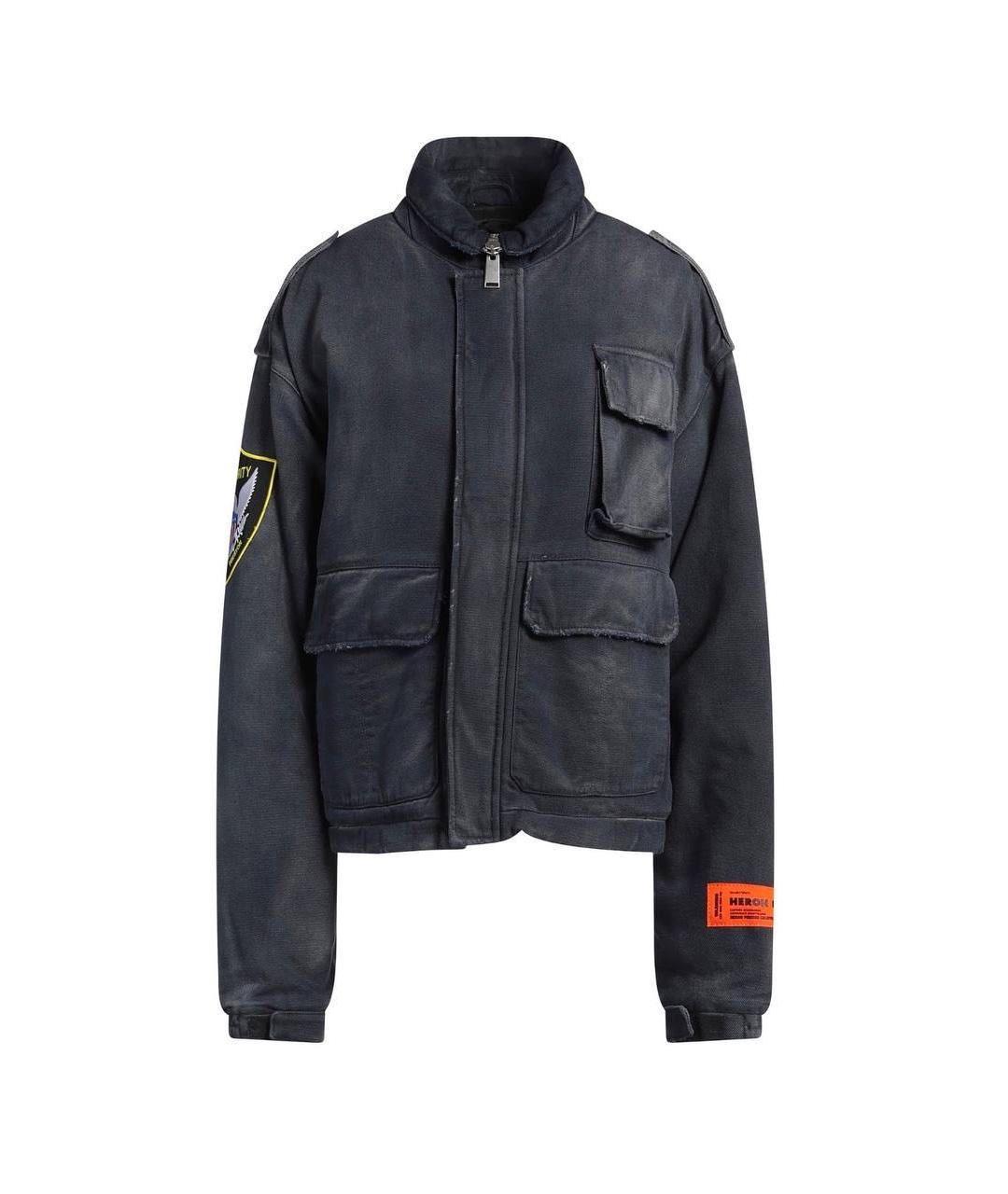 HERON PRESTON Темно-синяя хлопковая куртка, фото 2