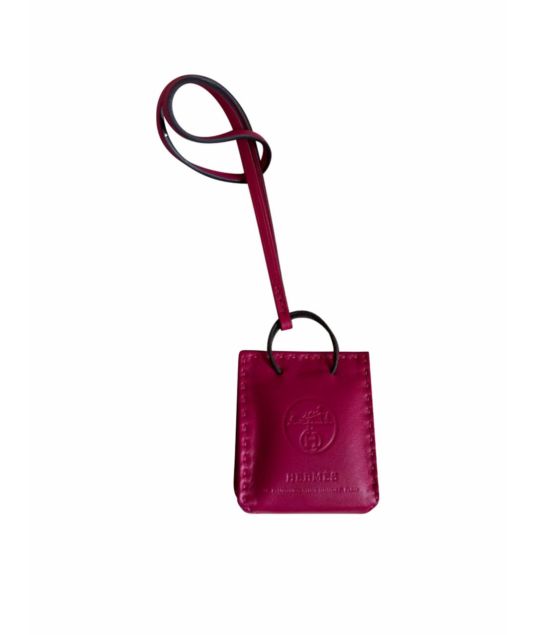 HERMES Фуксия брелок, фото 1