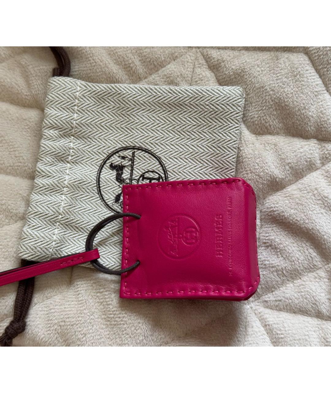 HERMES Фуксия брелок, фото 4