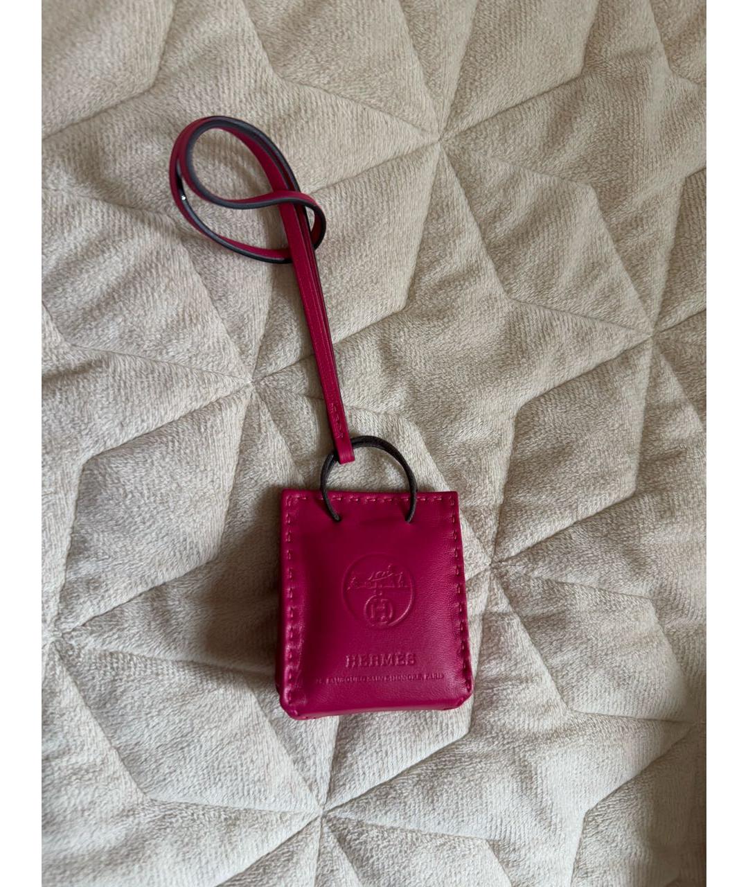 HERMES Фуксия брелок, фото 5