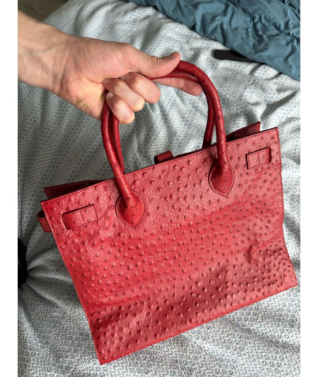 FURLA Красная сумка тоут из экзотической кожи, фото 2