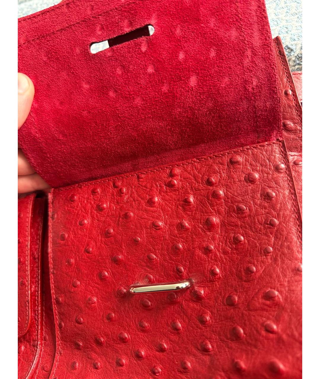 FURLA Красная сумка тоут из экзотической кожи, фото 3