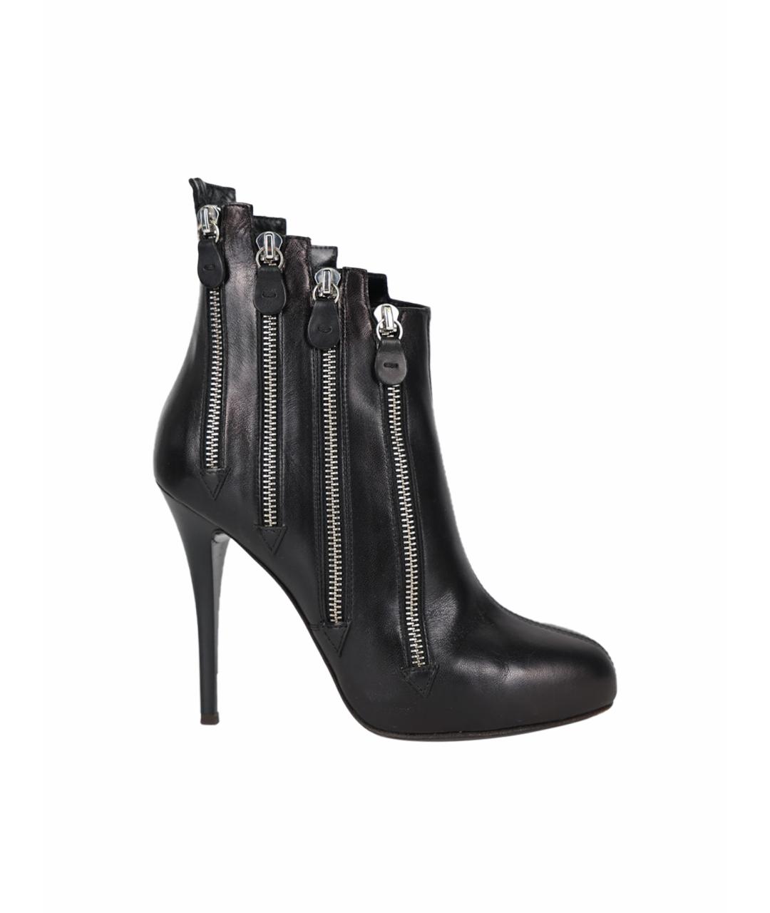 GIUSEPPE ZANOTTI DESIGN Черные кожаные ботильоны, фото 1