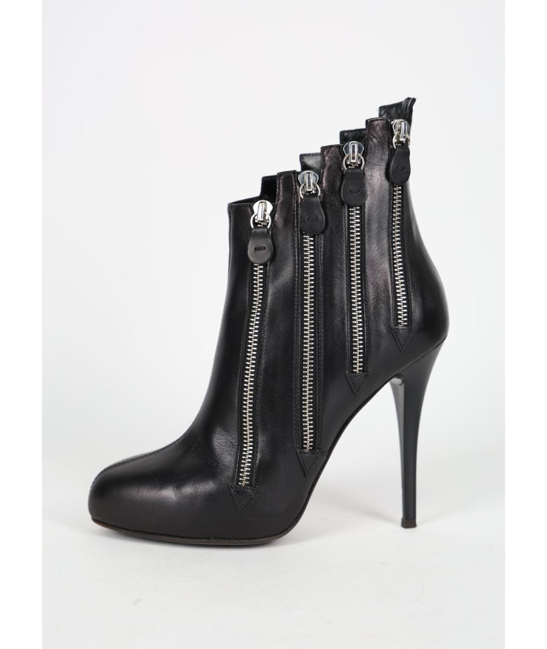 GIUSEPPE ZANOTTI DESIGN Черные кожаные ботильоны, фото 7