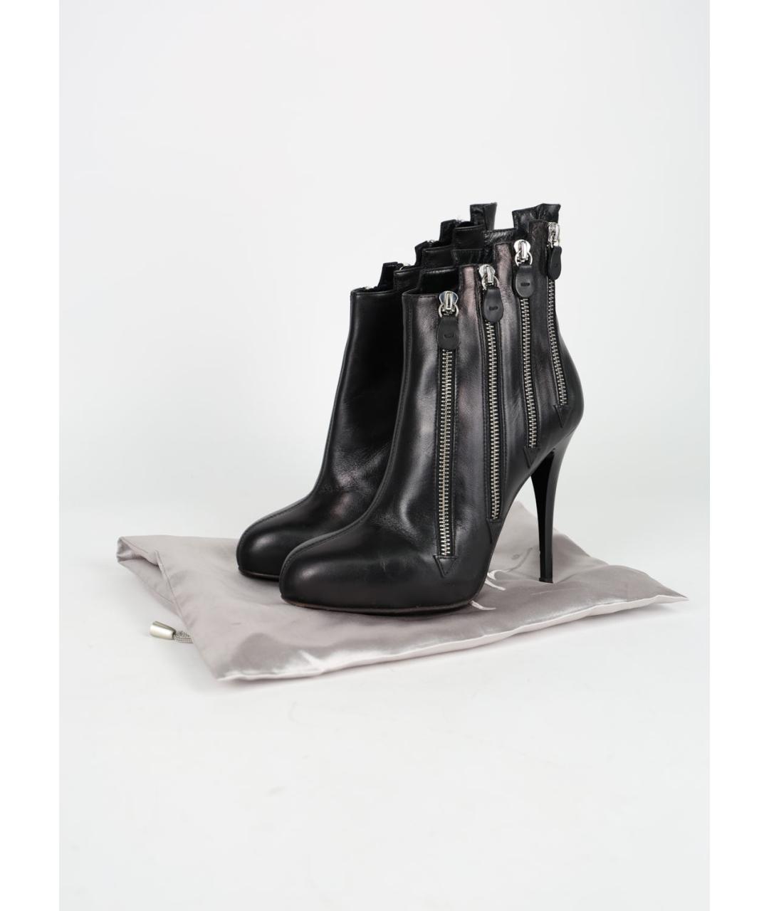 GIUSEPPE ZANOTTI DESIGN Черные кожаные ботильоны, фото 6