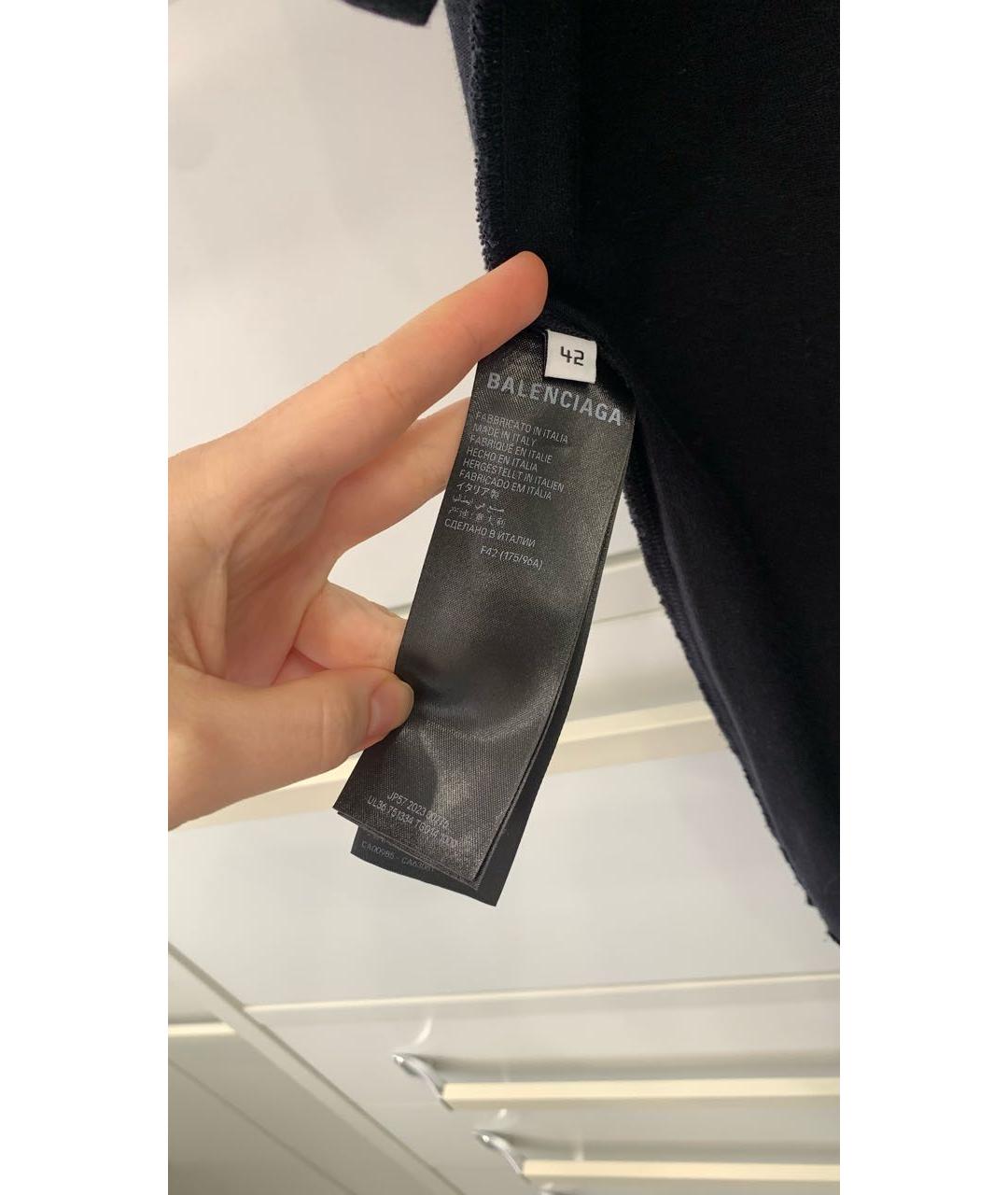 BALENCIAGA Черное хлопковое повседневное платье, фото 2