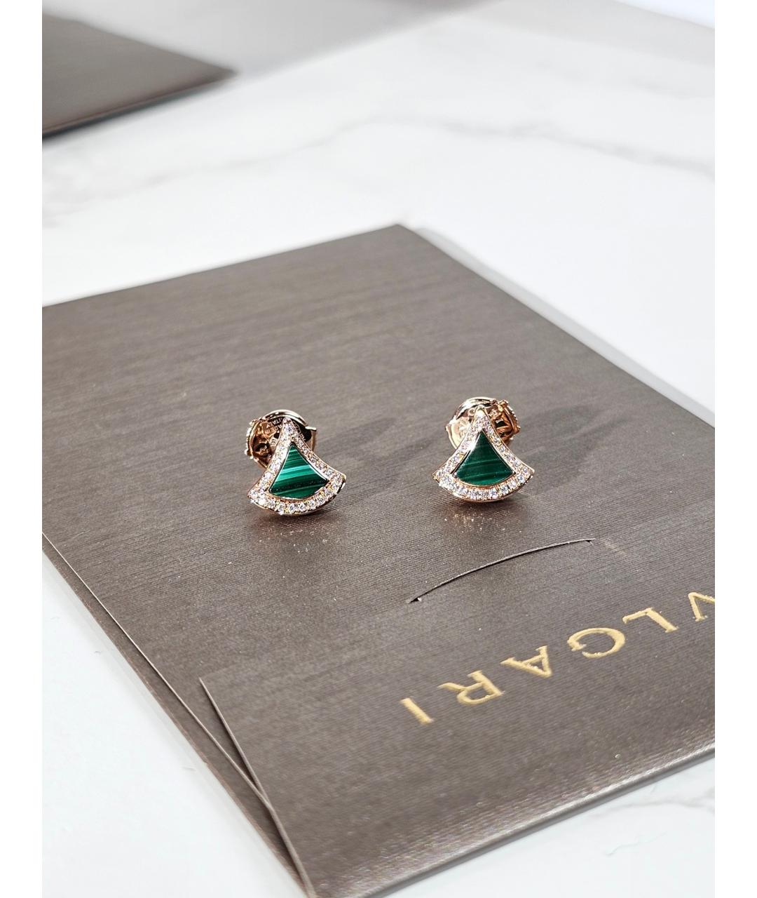 BVLGARI Золотые серьги из розового золота, фото 3
