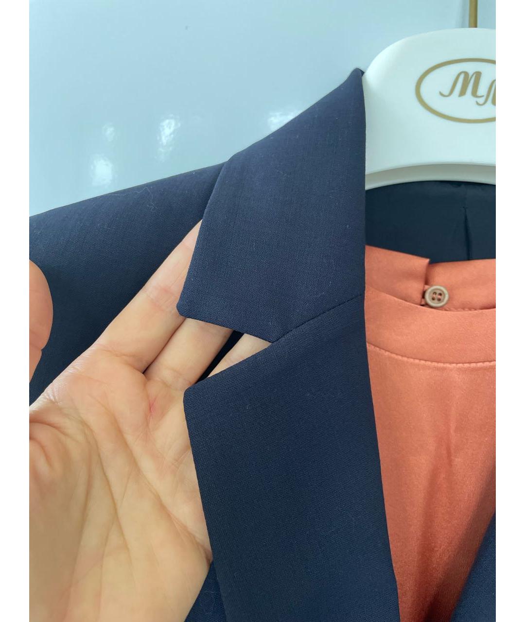 BRUNELLO CUCINELLI Темно-синий шерстяной жакет/пиджак, фото 7