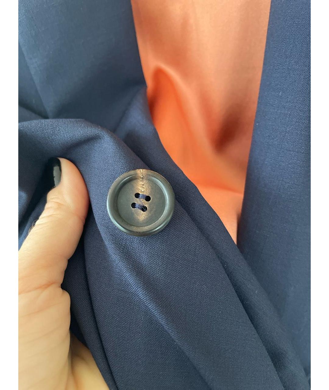 BRUNELLO CUCINELLI Темно-синий шерстяной жакет/пиджак, фото 4