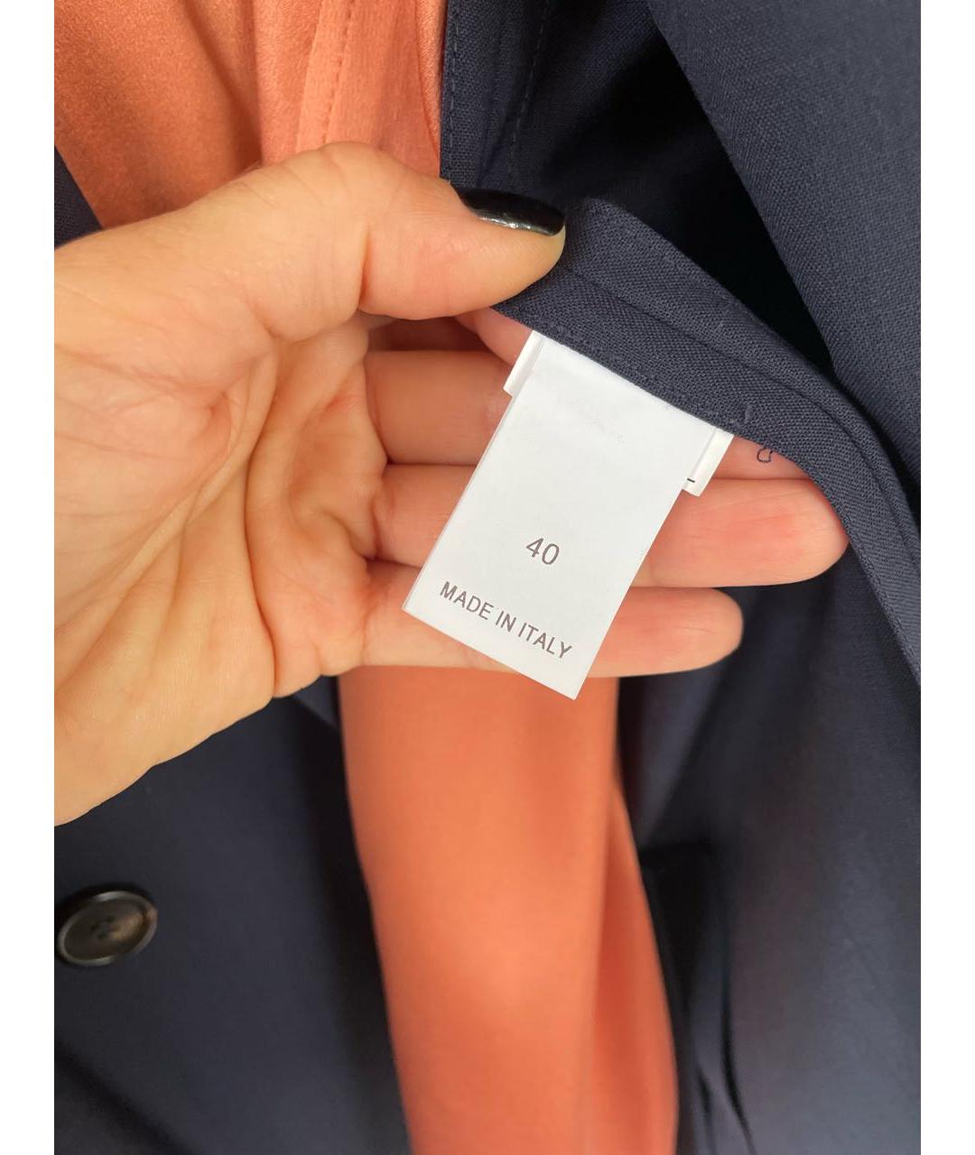 BRUNELLO CUCINELLI Темно-синий шерстяной жакет/пиджак, фото 6