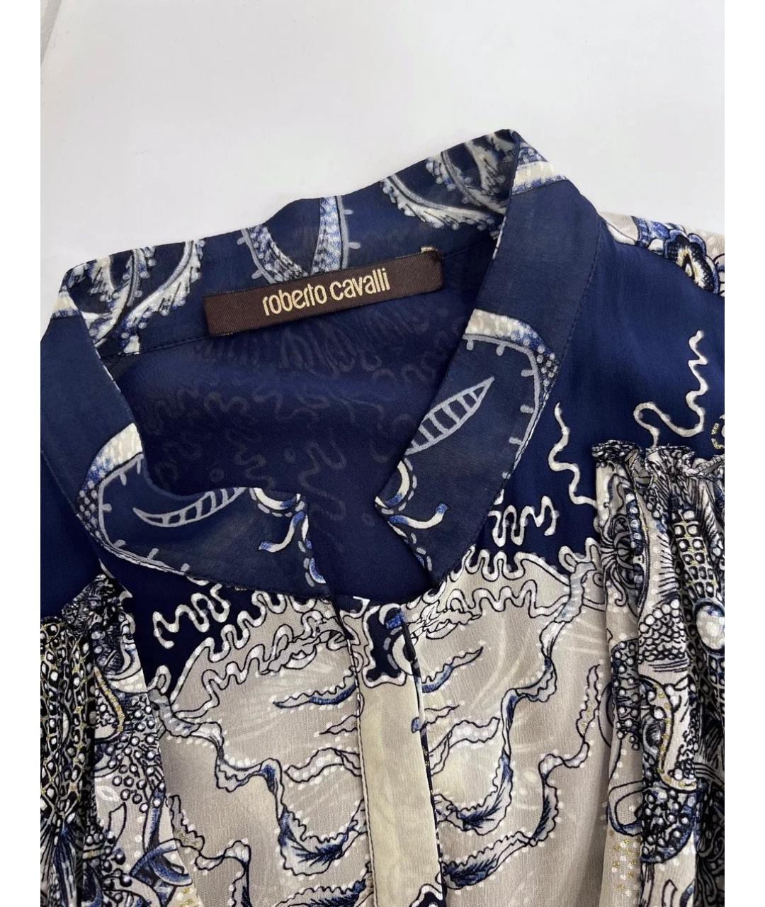 ROBERTO CAVALLI Синий хлопковый костюм с брюками, фото 8