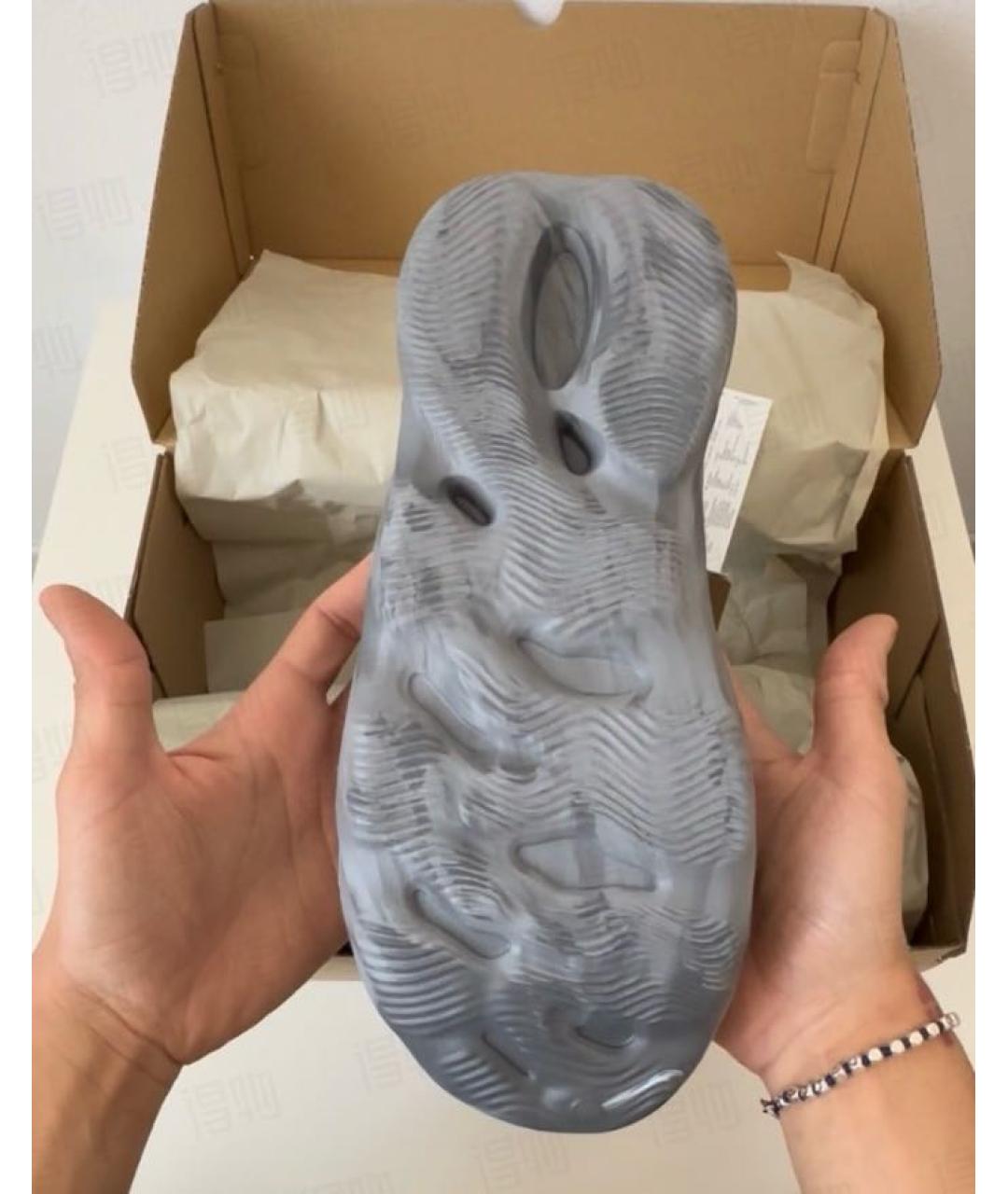 ADIDAS YEEZY Серые резиновые сандалии, фото 7