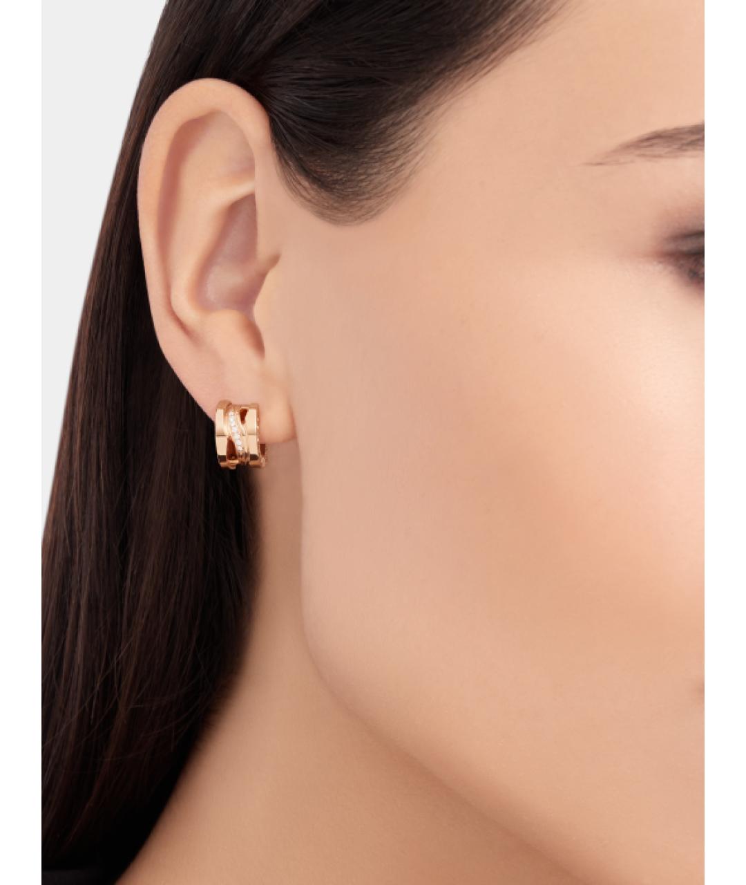 BVLGARI Золотые серьги из розового золота, фото 4