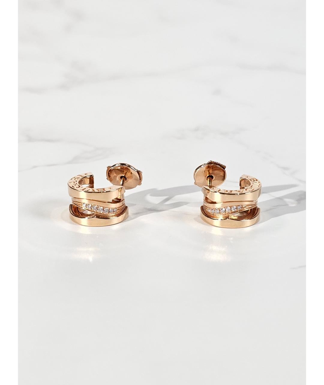BVLGARI Золотые серьги из розового золота, фото 2