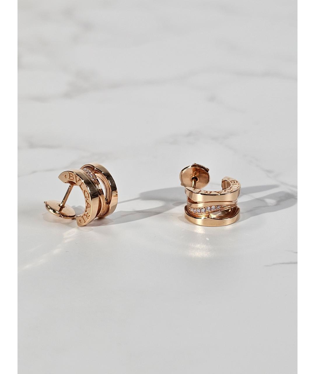 BVLGARI Золотые серьги из розового золота, фото 3