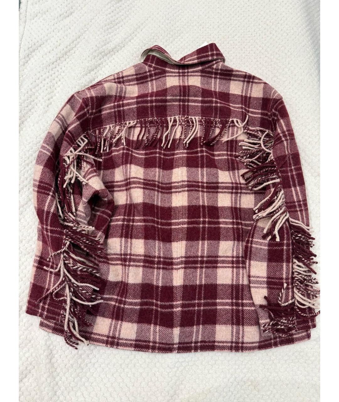 ISABEL MARANT ETOILE Бордовое шерстяное пальто, фото 6