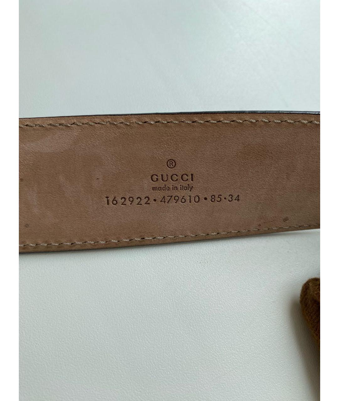 GUCCI Черный ремень из лакированной кожи, фото 3